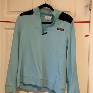 vineyard vine blue quarter zip